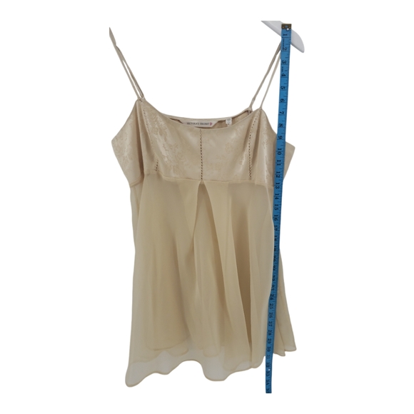 Victoria's Secret Negligee Size Large Gold Adjustable Straps Satin Floral - Picture 6 of 7